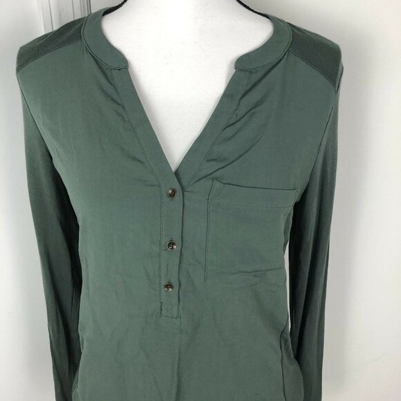 Sears Roebuck and Co Olive‎ Green Top Size Small - Picture 6 of 12